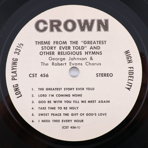 George Johnson & Robert Evans Chorus, Greatest Story Ever Told Hymns LP Record - Picture 7 of 16